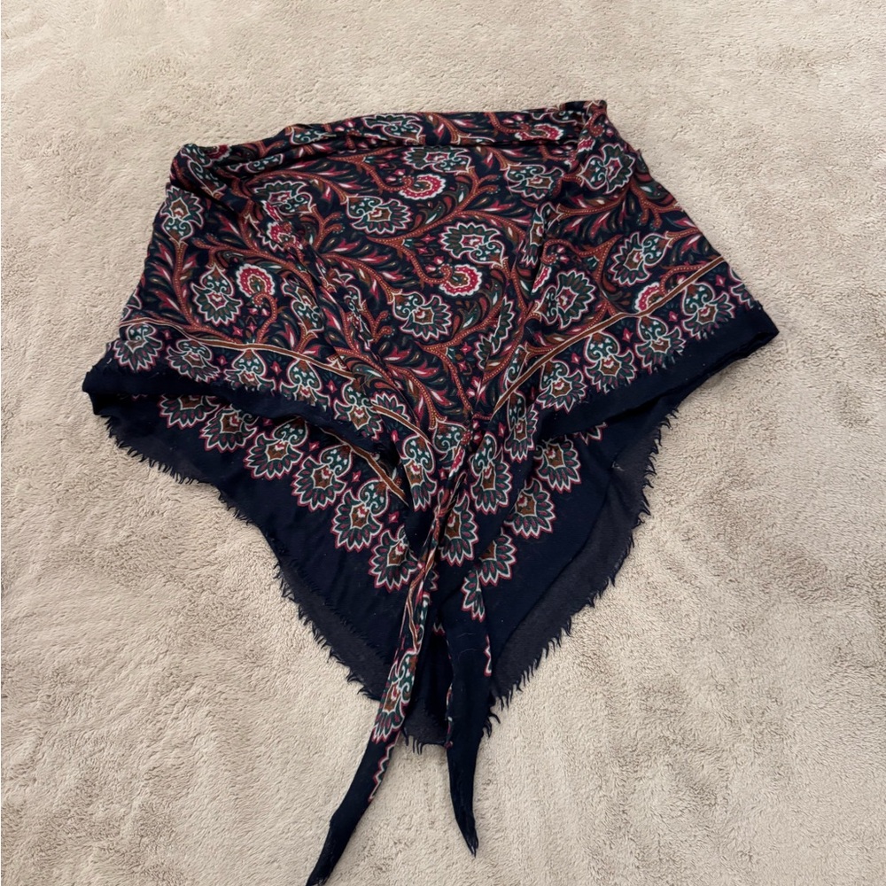 Paisley Navy  Patterned Scarf